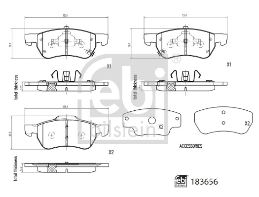Febi 183656 Brake Pads Set
