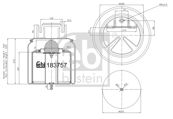 Febi 183757 Air Suspension Spring