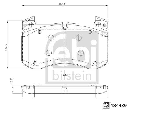 Febi 184439 Brake Pads Set