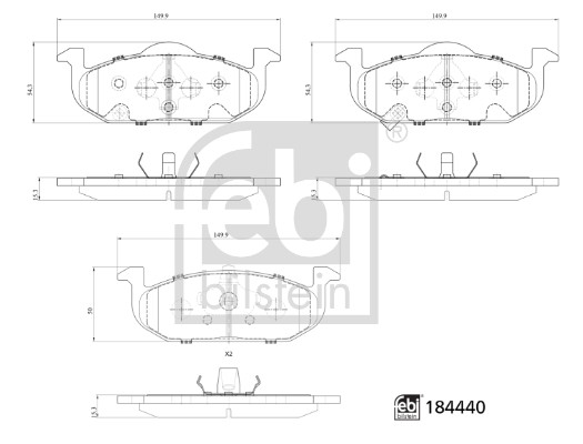 Febi 184440 Brake Pads Set