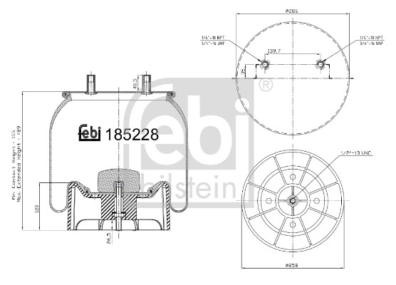 Febi 185228 Air Suspension Spring