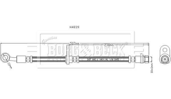 Borg & Beck BBH6786 Brake Hose