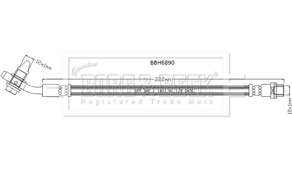 Borg & Beck BBH6890 Brake Hose