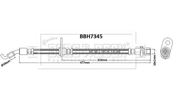 Borg & Beck BBH7345 Brake Hose