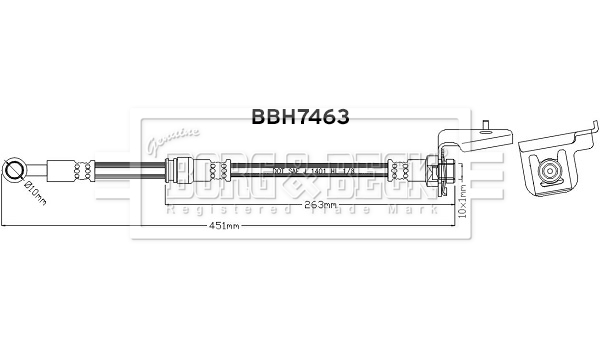 Borg & Beck BBH7463 Brake Hose