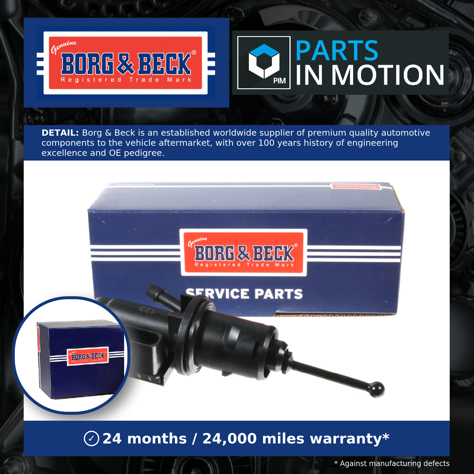 Borg & Beck Clutch Master Cylinder BCM123 [PM1011081]