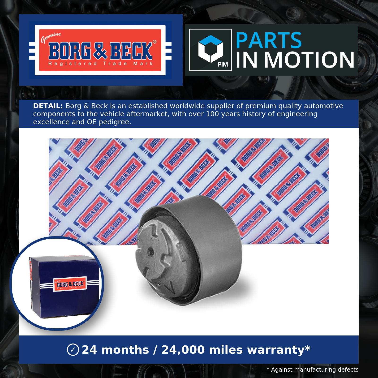 Borg & Beck Engine Mount Front Left BEM3912 [PM1013411]