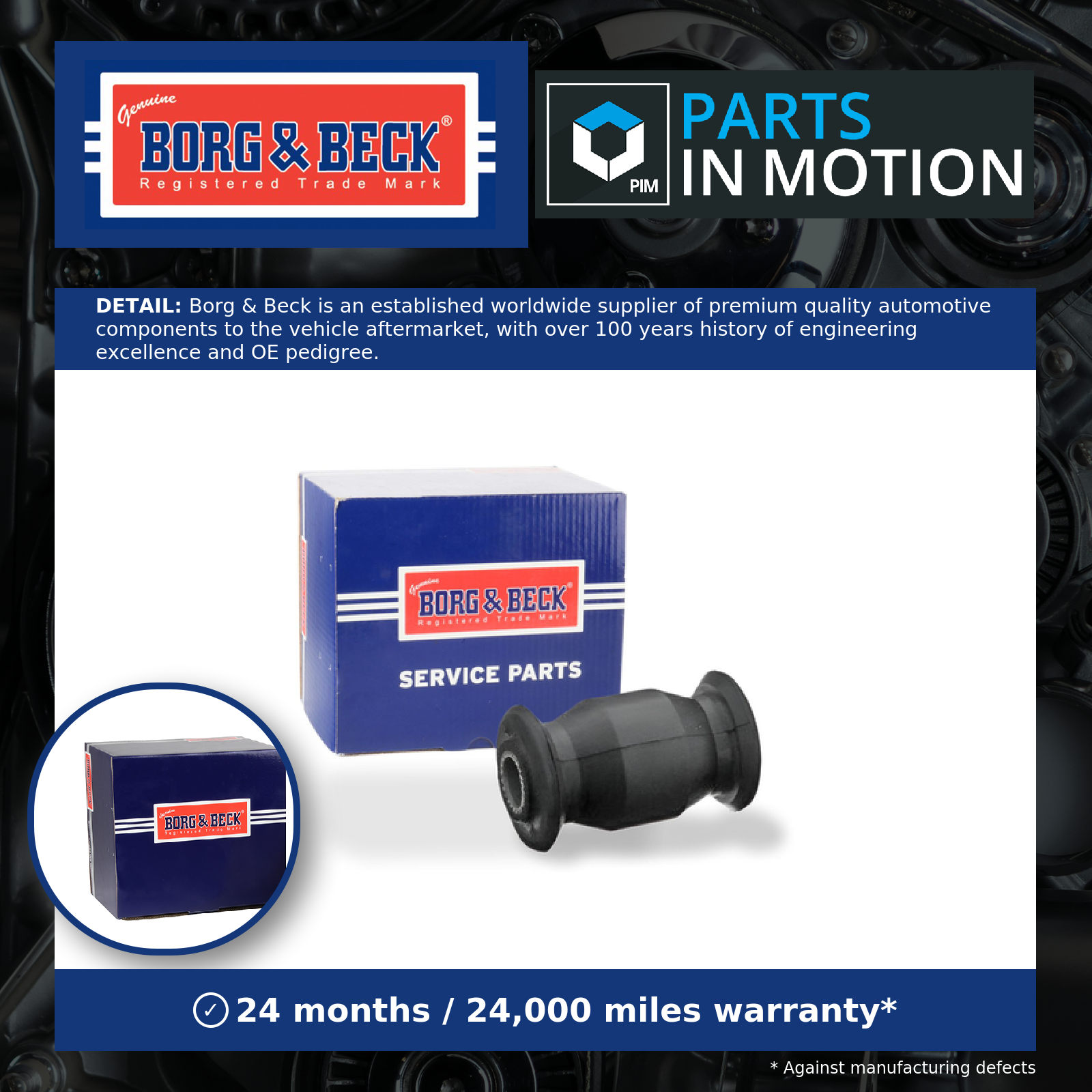 Borg & Beck Wishbone / Control / Trailing Arm Bush BSK6150 [PM1019338]