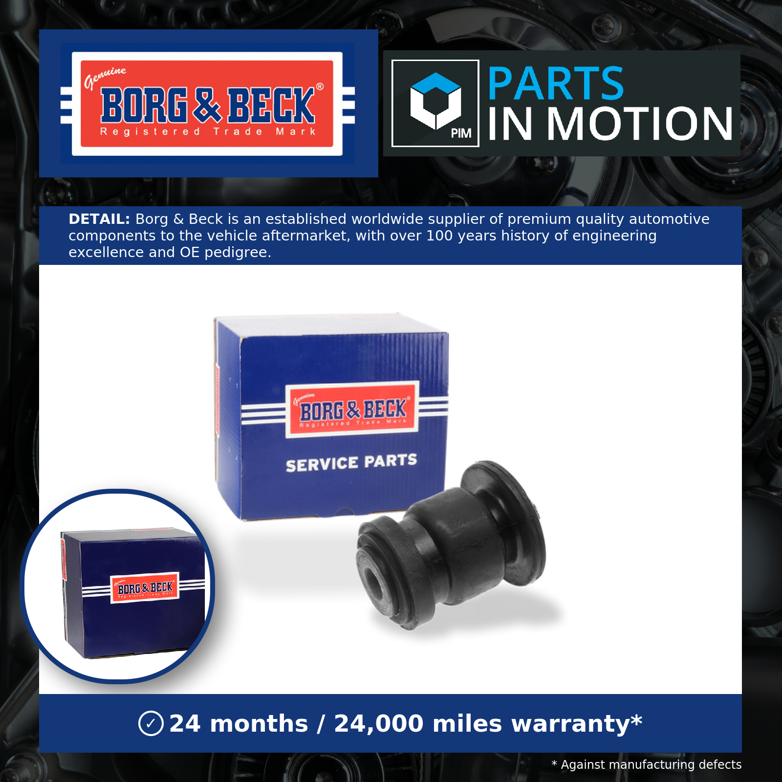 Borg & Beck Wishbone / Control / Trailing Arm Bush BSK7049 [PM1020132]