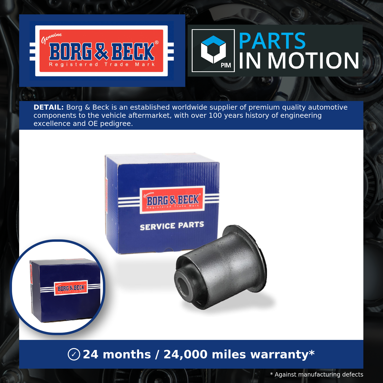 Borg & Beck Wishbone / Control / Trailing Arm Bush BSK7872 [PM1020928]