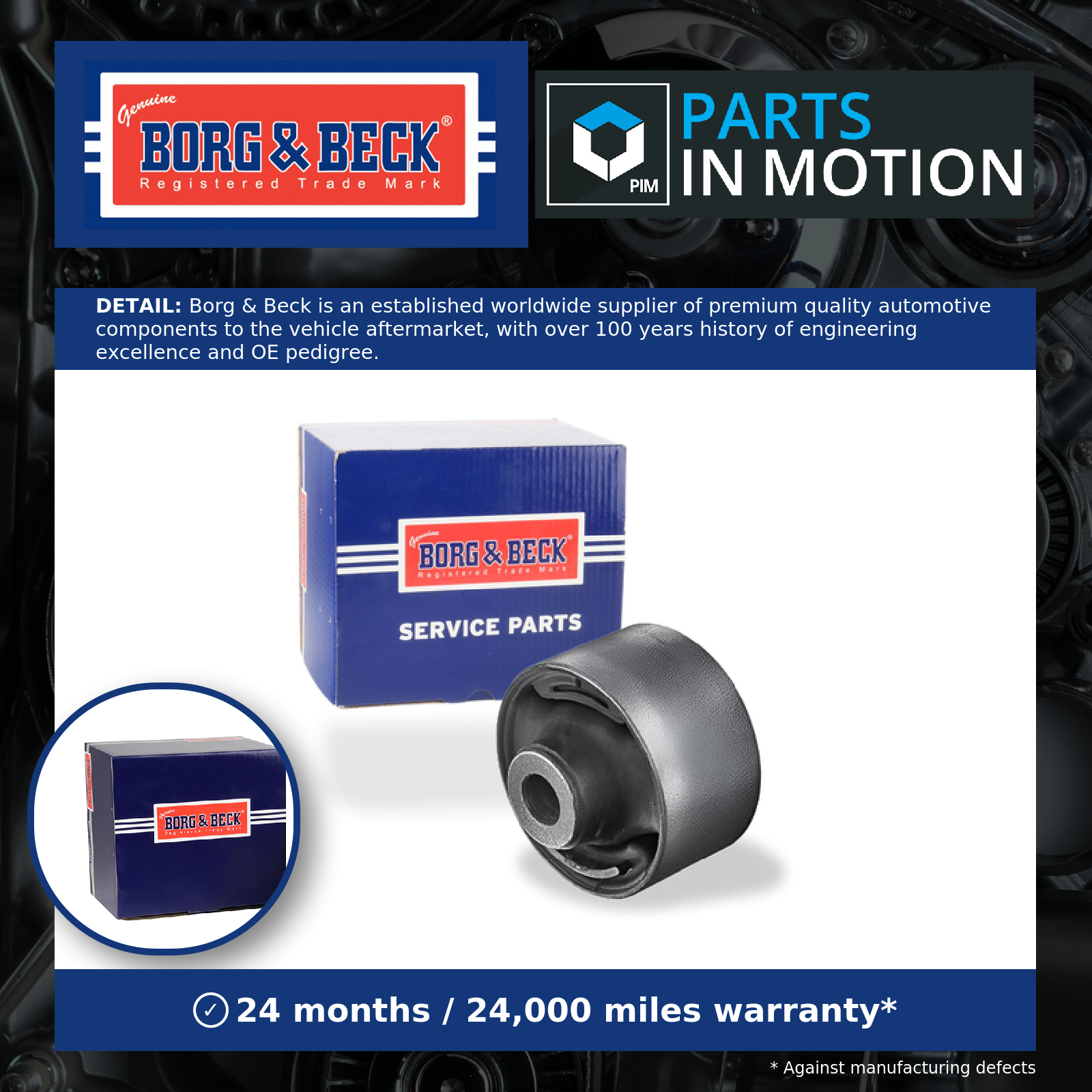 Borg & Beck Wishbone / Control / Trailing Arm Bush BSK7886 [PM1020940]
