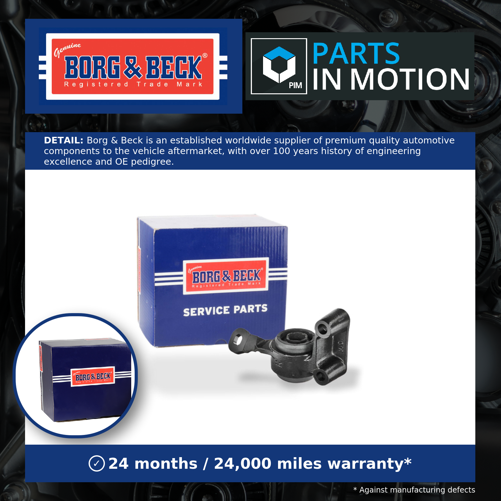 Borg & Beck Wishbone / Control / Trailing Arm Bush BSK7933 [PM1020987]