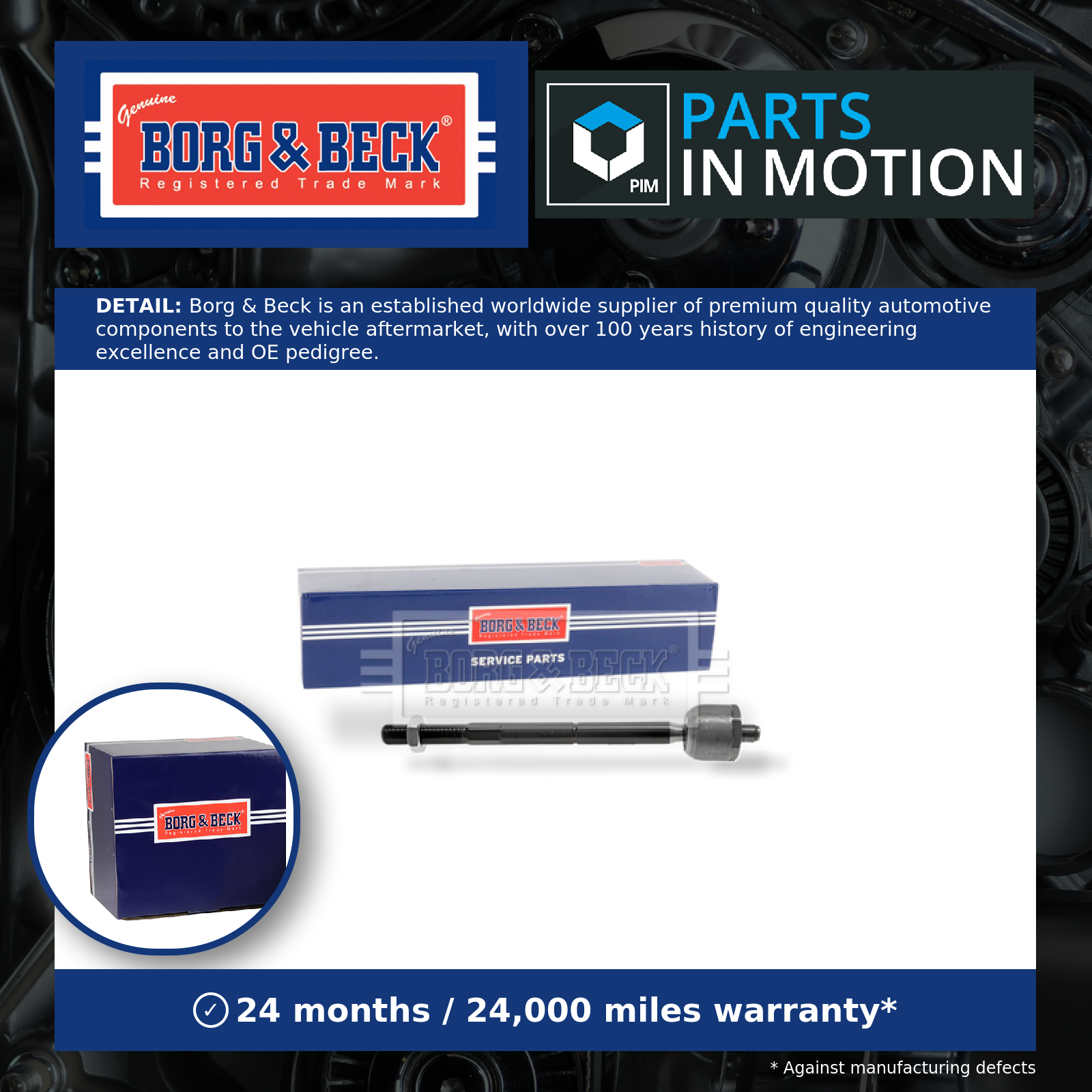 Borg & Beck Inner Rack End BTR5766 [PM1024799]