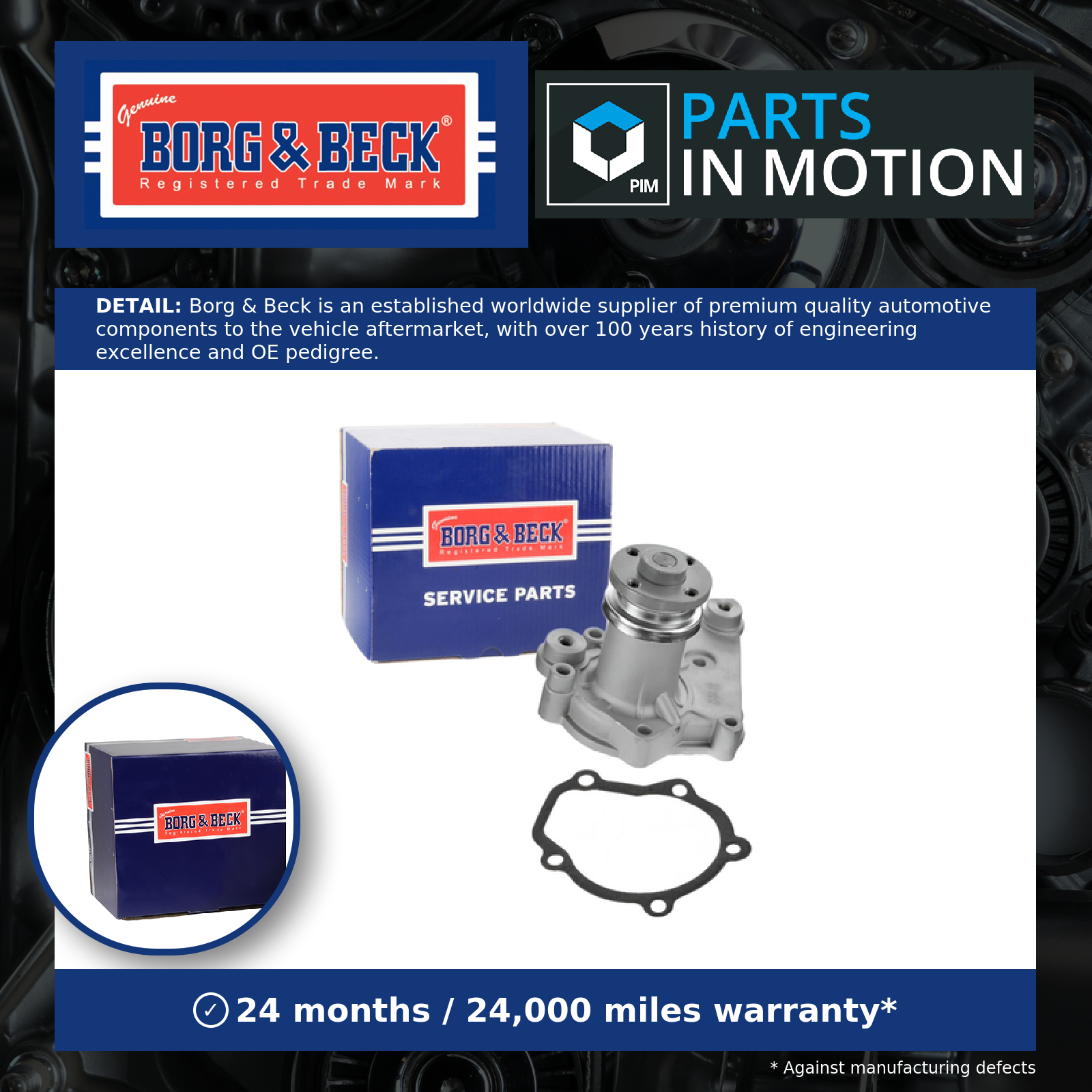 Borg & Beck Water Pump BWP1437 [PM1027193]