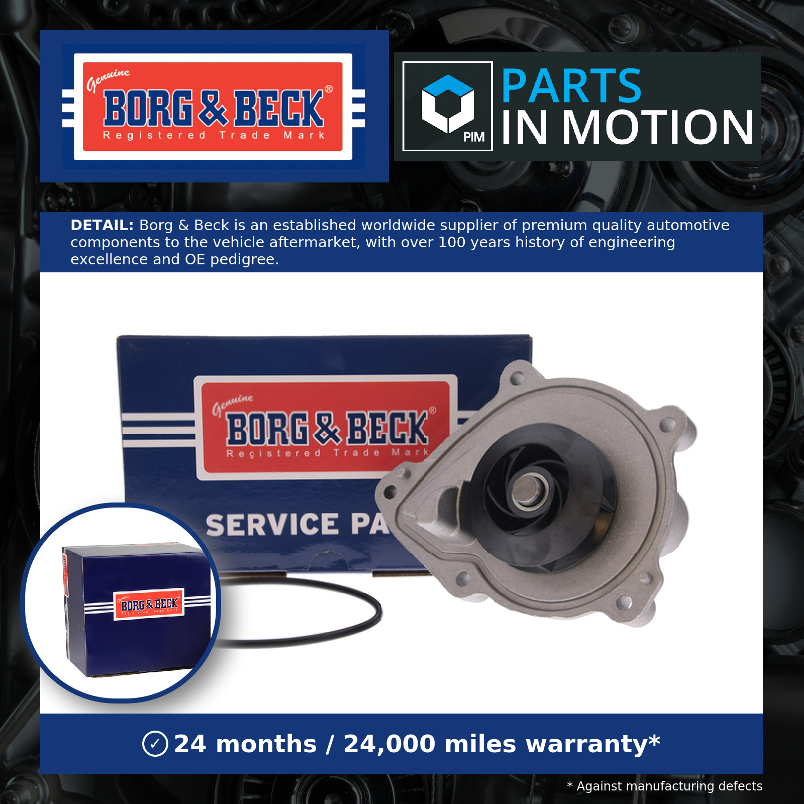 Borg & Beck Water Pump BWP2195 [PM1027747]