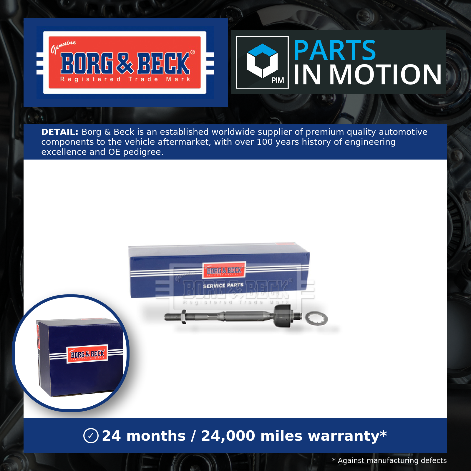 Borg & Beck Inner Rack End Left or Right BTR6000 [PM1584288]