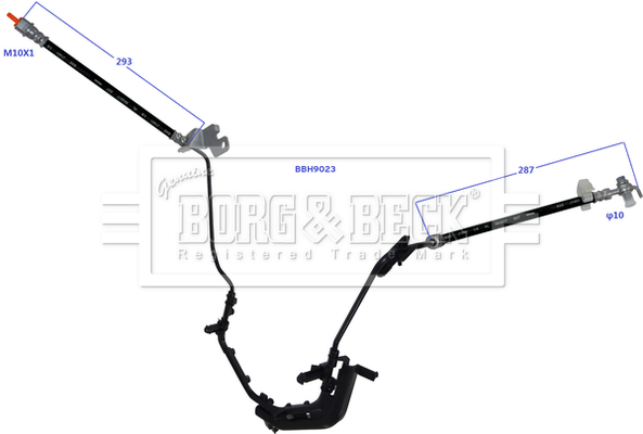 Borg & Beck BBH9023 Brake Hose