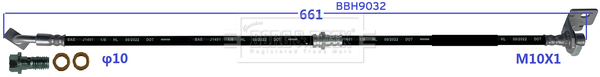Borg & Beck BBH9032 Brake Hose