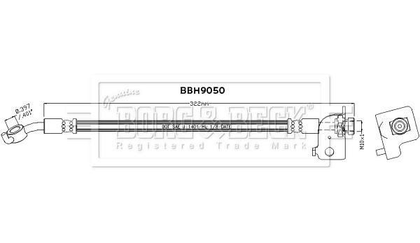 Borg & Beck BBH9050 Brake Hose