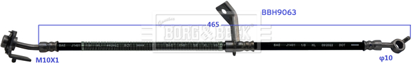 Borg & Beck BBH9063 Brake Hose