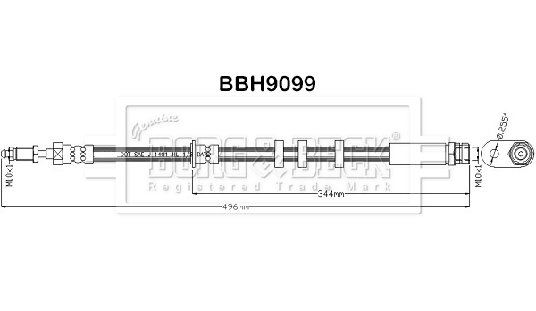 Borg & Beck BBH9099 Brake Hose
