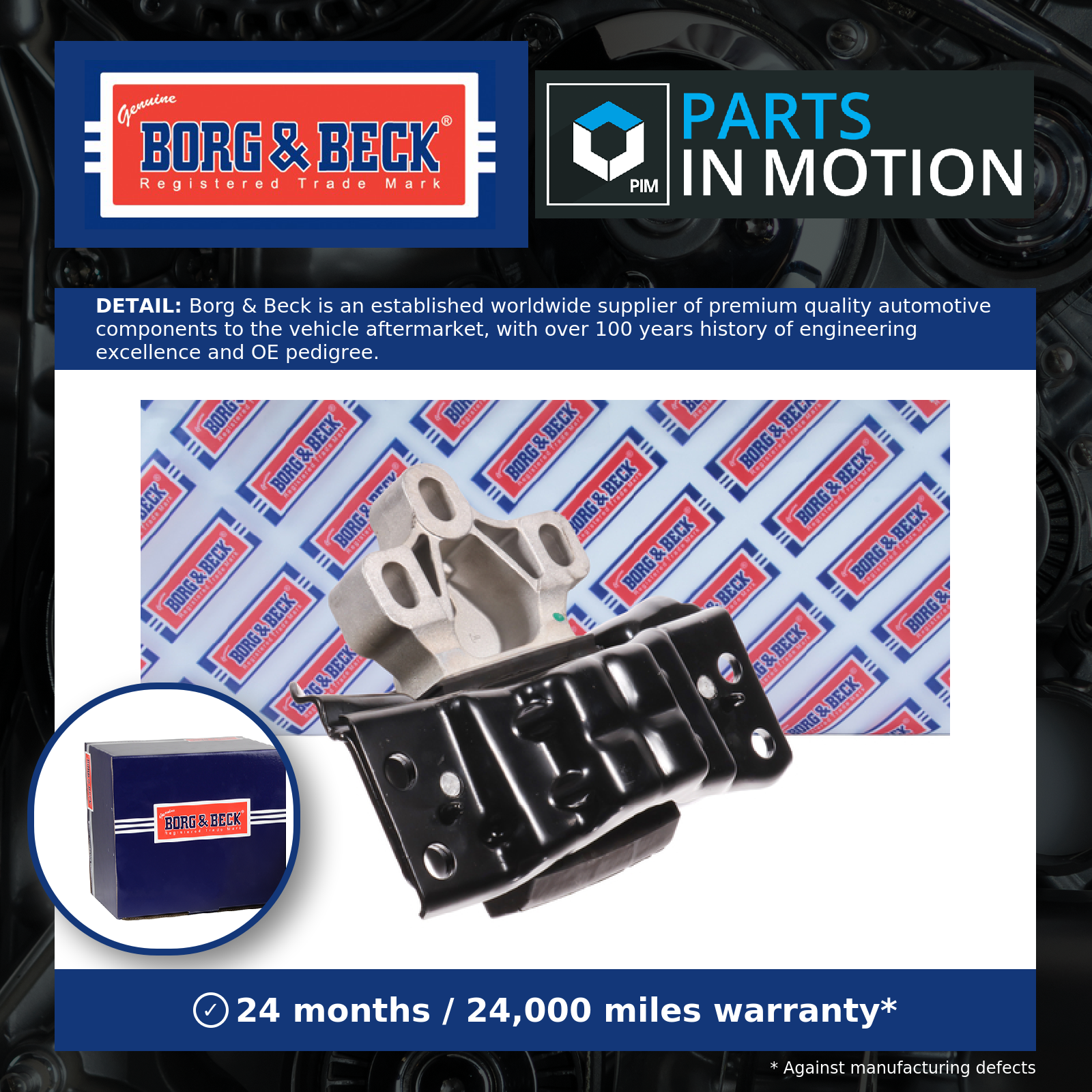 Borg & Beck Engine Mount Front Left BEM4471 [PM2549943]
