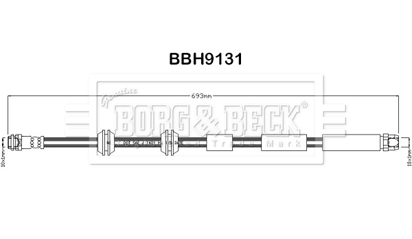 Borg & Beck BBH9131 Brake Hose