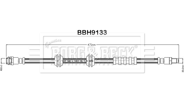 Borg & Beck BBH9133 Brake Hose