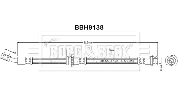 Borg & Beck BBH9138 Brake Hose