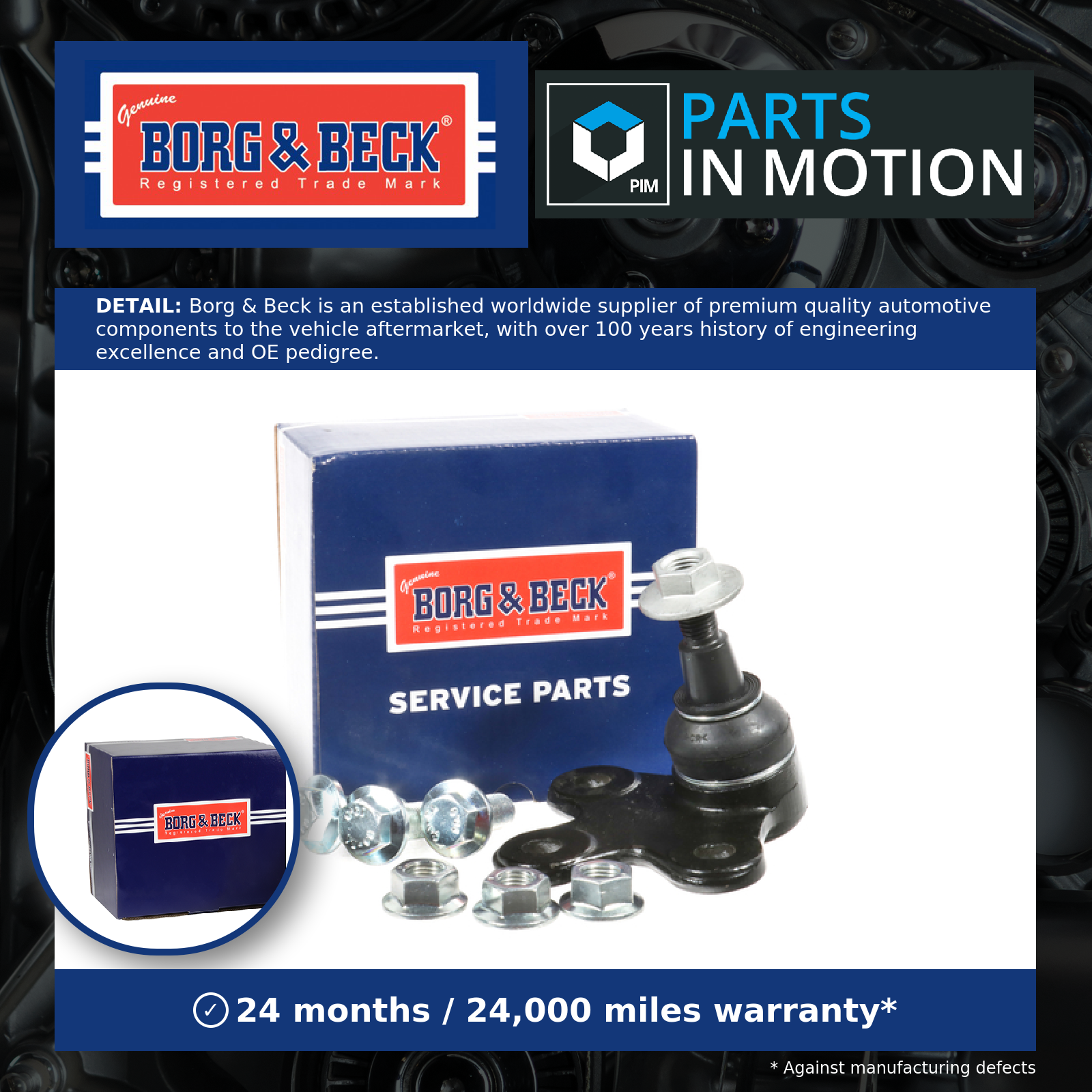 Borg & Beck Ball Joint Lower Right BBJ5805 [PM2648402]