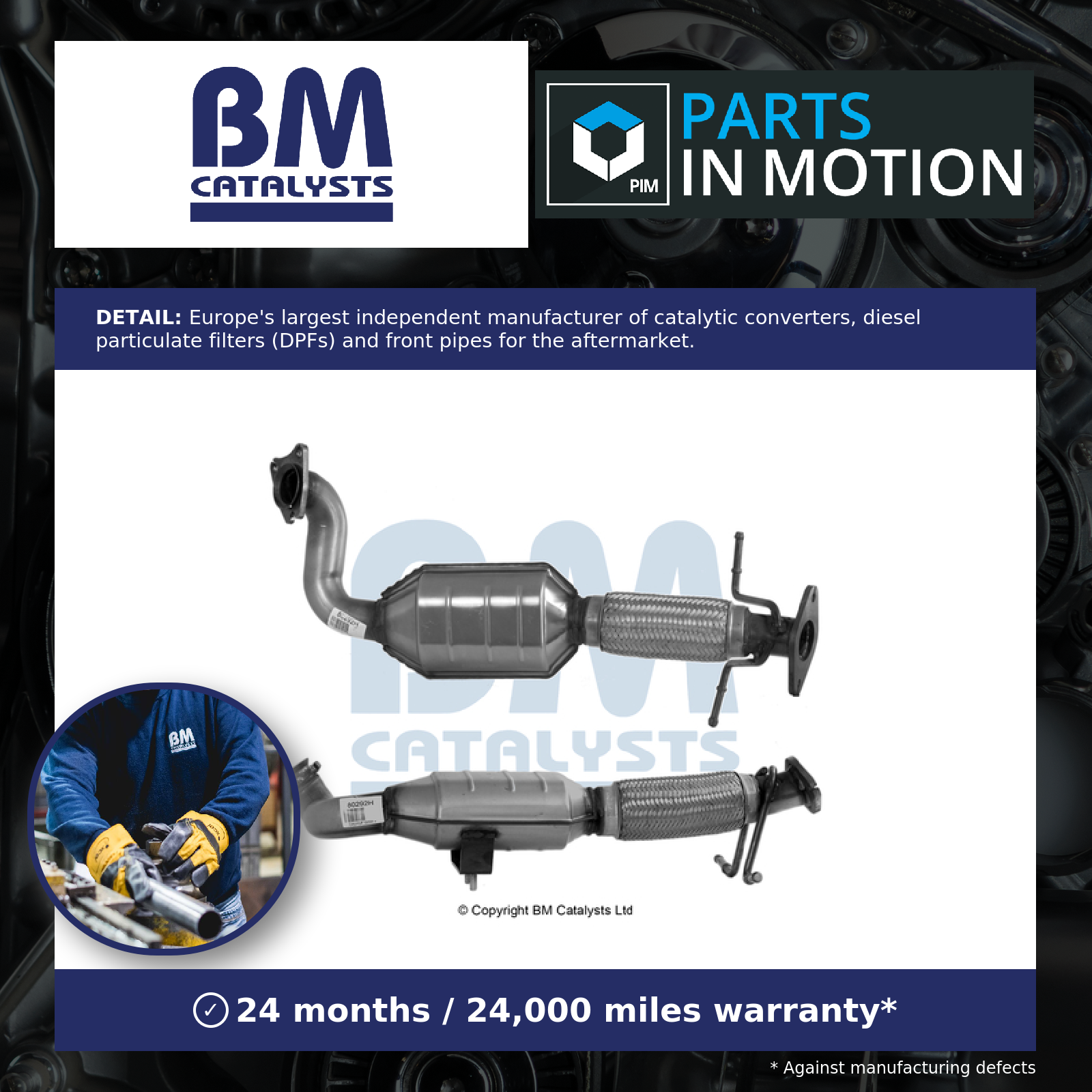 BM Catalysts Catalytic Converter Type Approved BM80292H [PM850576]