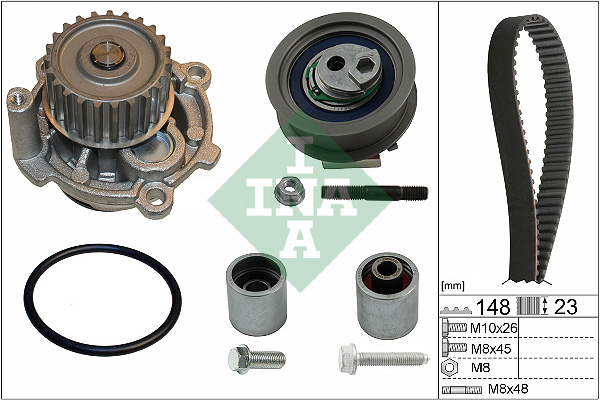 INA 530044532 Timing Belt & Water Pump Kit