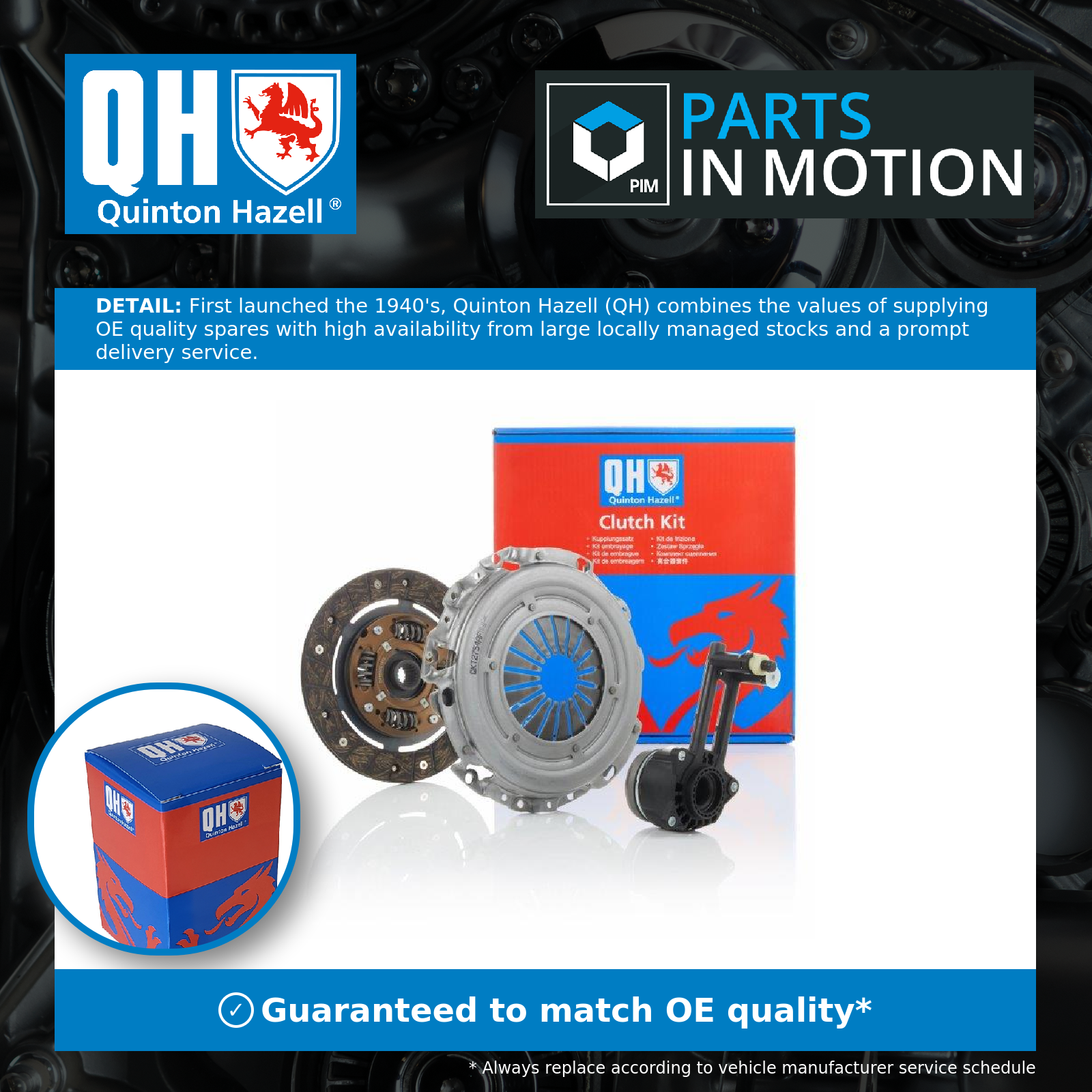 Quinton Hazell Clutch Kit 3pc (Cover+Plate+CSC) QKT2754AF [PM690263]