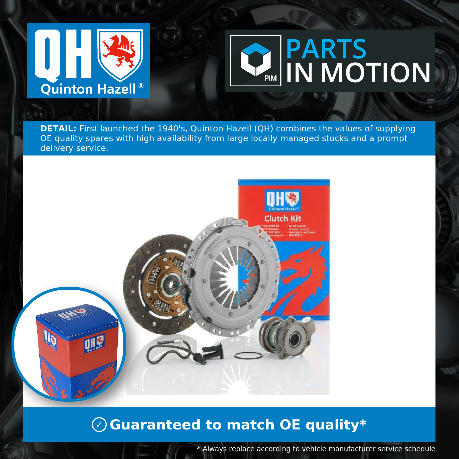 Quinton Hazell Clutch Kit 3pc (Cover+Plate+CSC) QKT2181AF [PM690301]