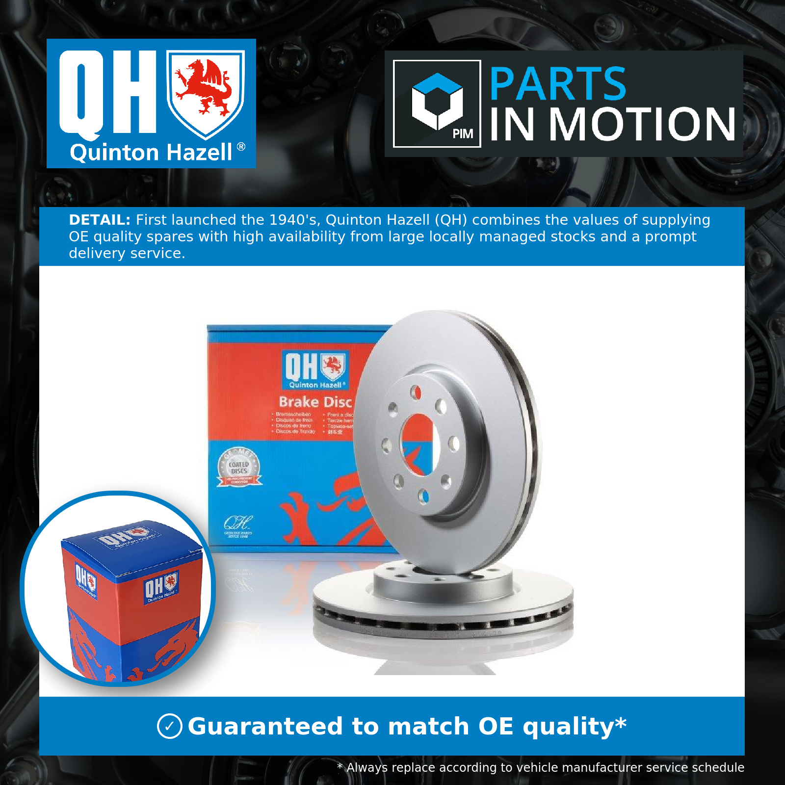 Quinton Hazell 2x Brake Discs Pair Vented Front BDC5498 [PM861153]