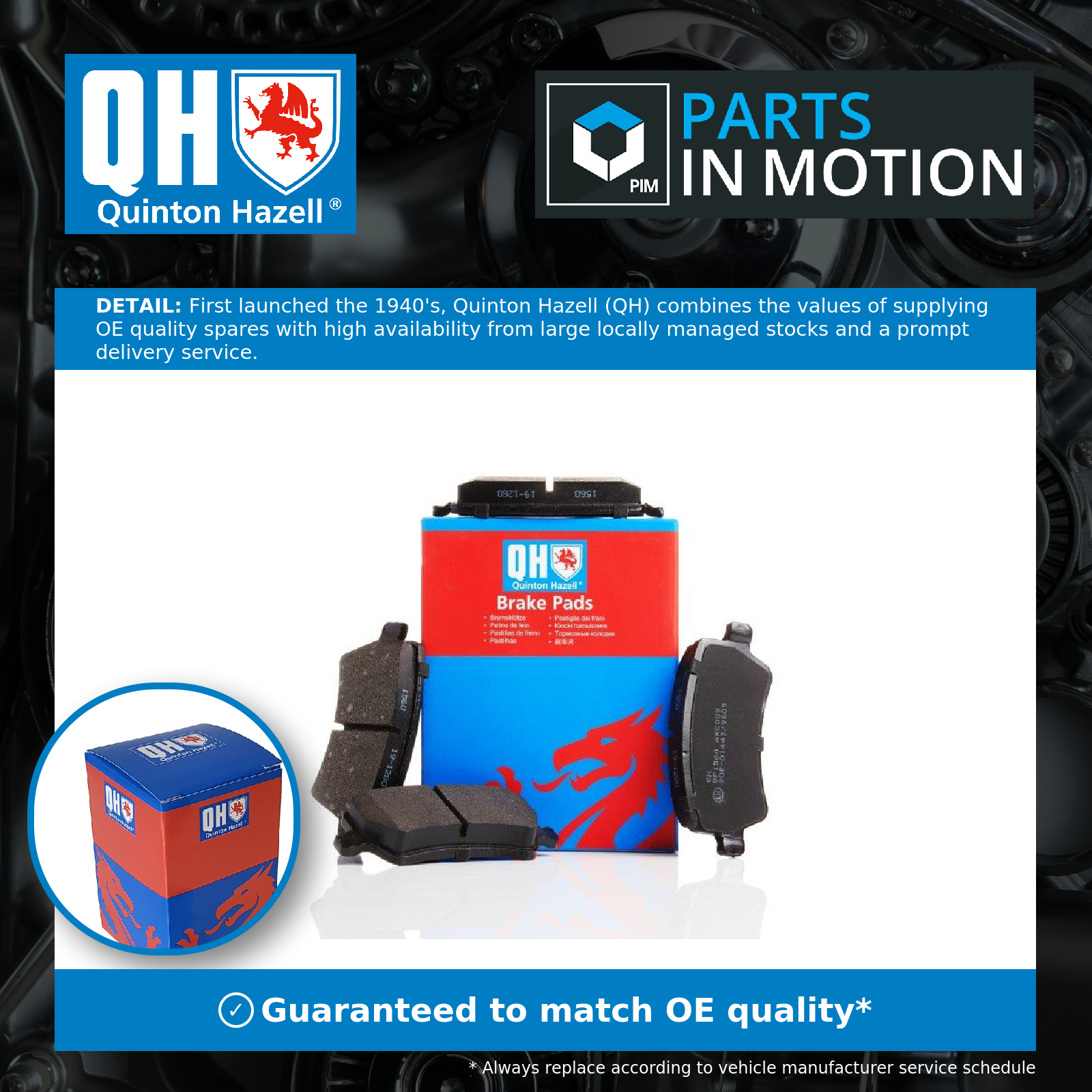 Quinton Hazell Brake Pads Set Rear BP1560 [PM862117]