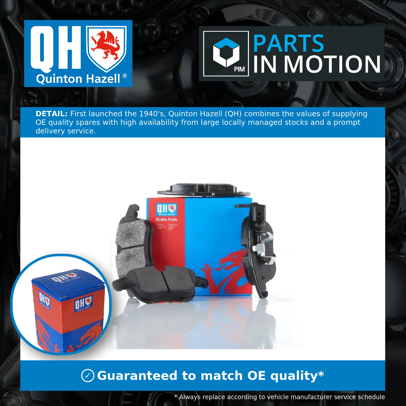 Quinton Hazell Brake Pads Set Front BP1650 [PM862207]