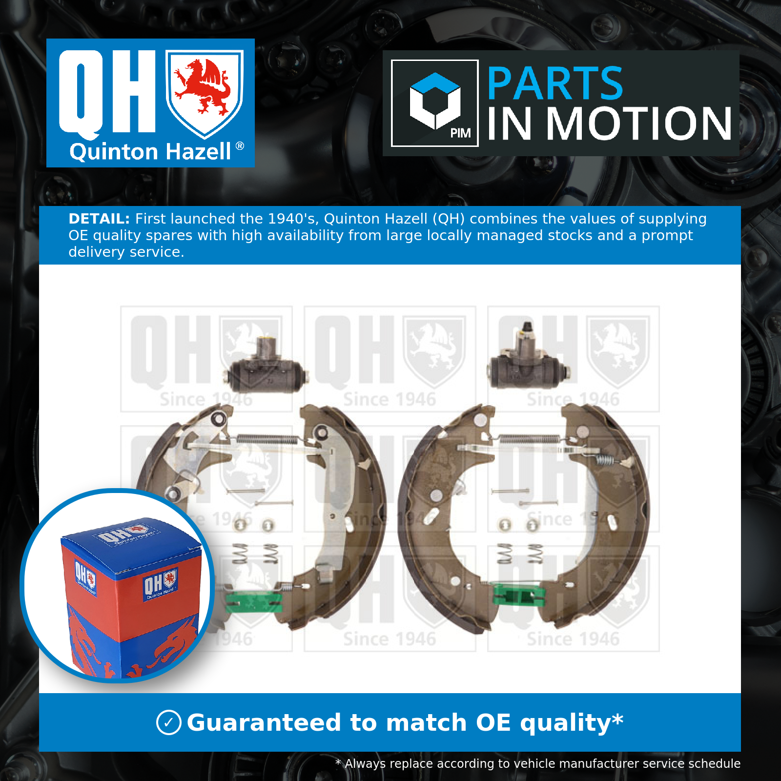 Quinton Hazell Brake Shoes Set BS1134K1 [PM1472825]