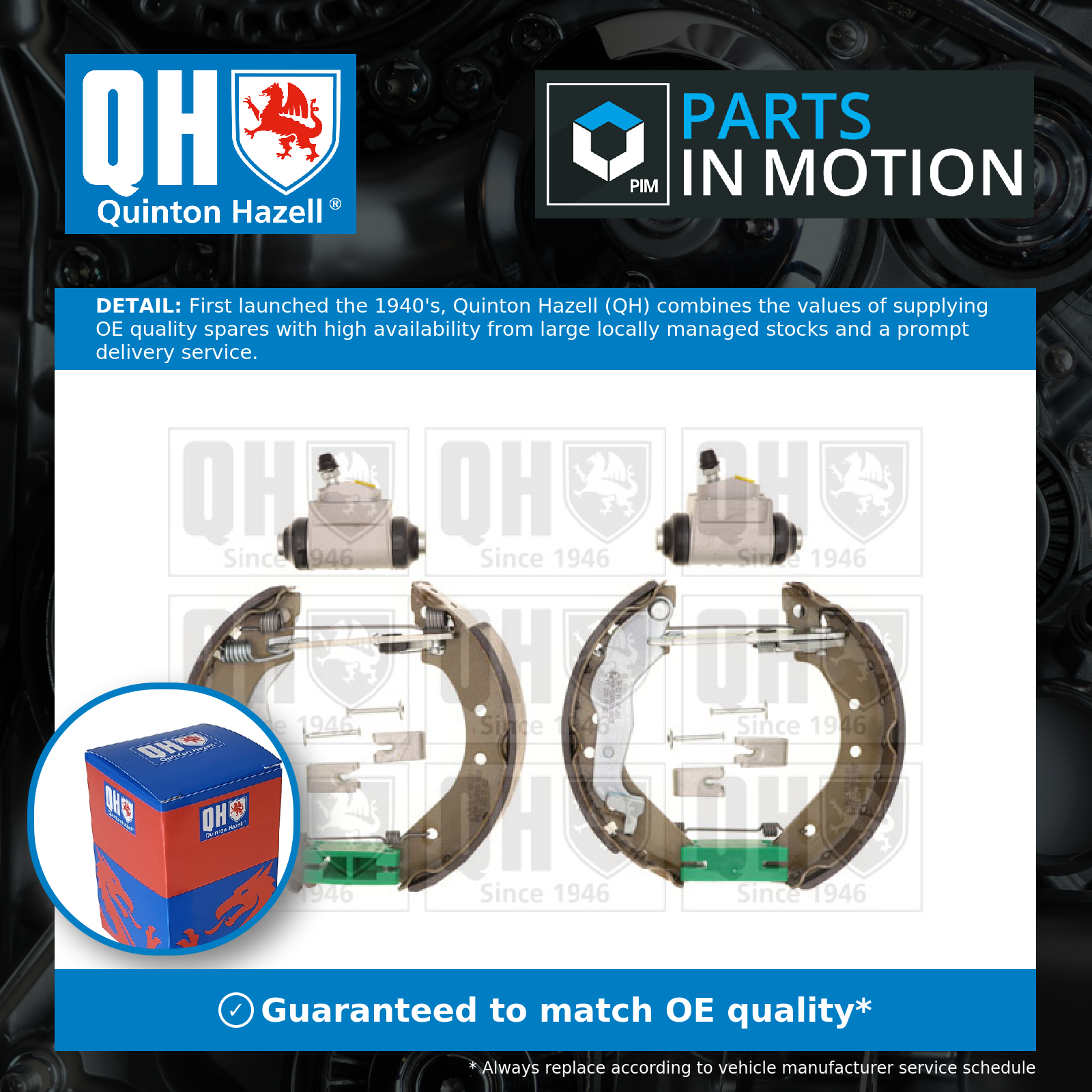 Quinton Hazell Brake Shoes Set BS820K2 [PM1473188]