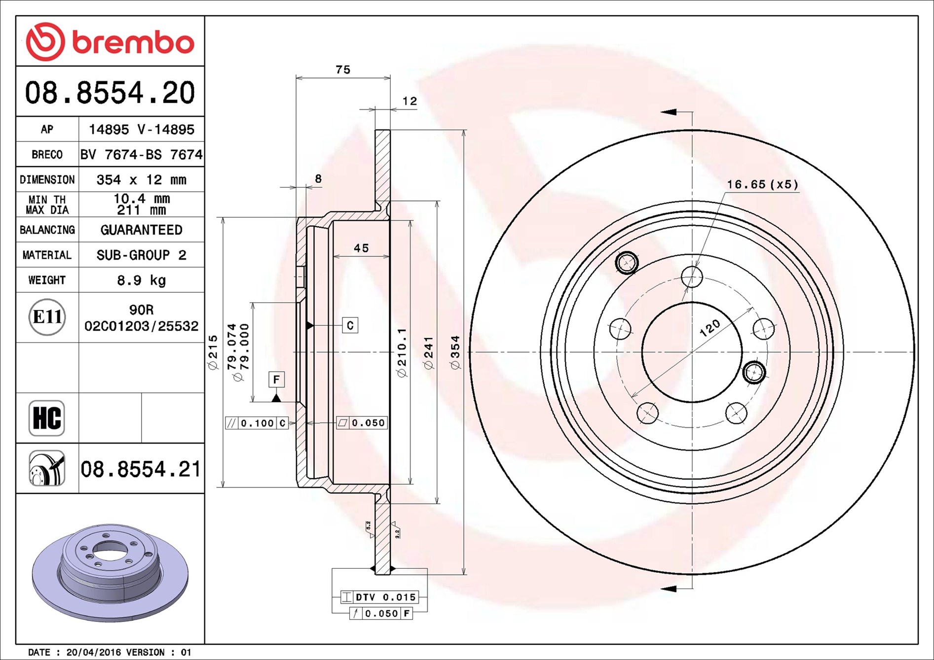 Brembo 08.8554.21