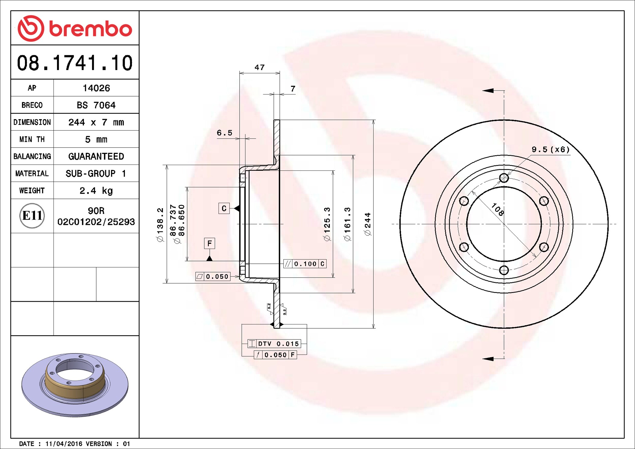 Brembo 08.1741.10