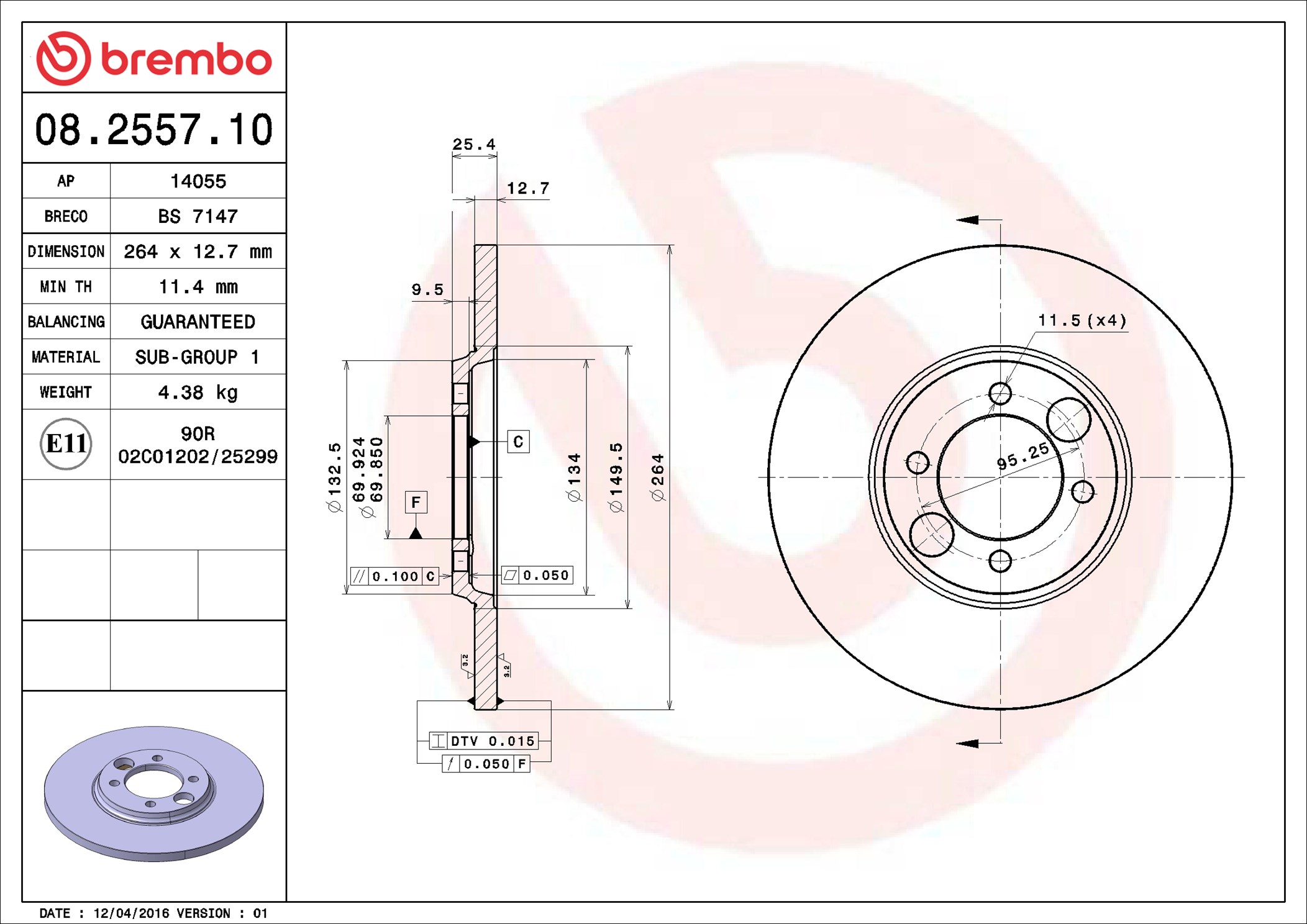 Brembo 08.2557.10