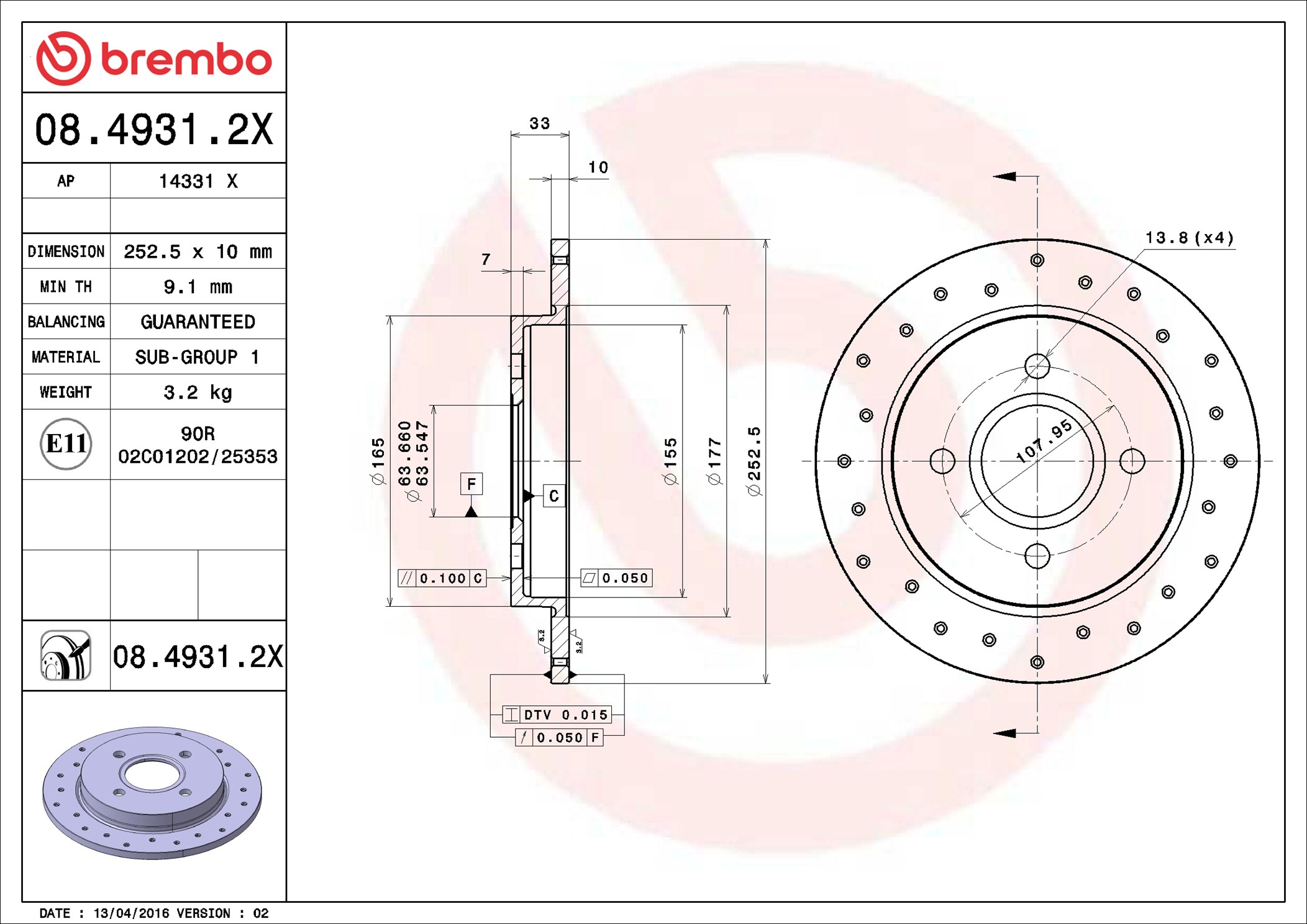Brembo 08.4931.2X