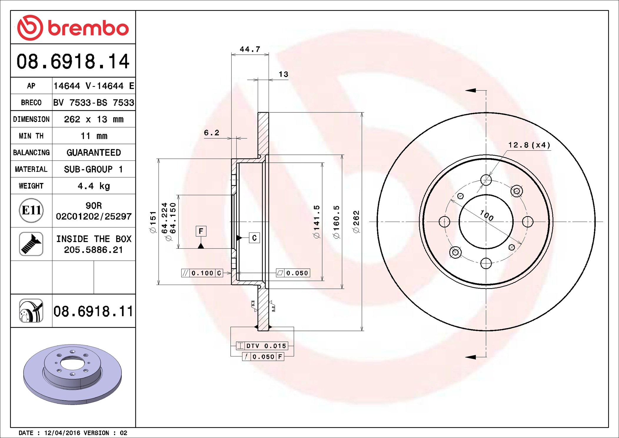 Brembo 08.6918.11