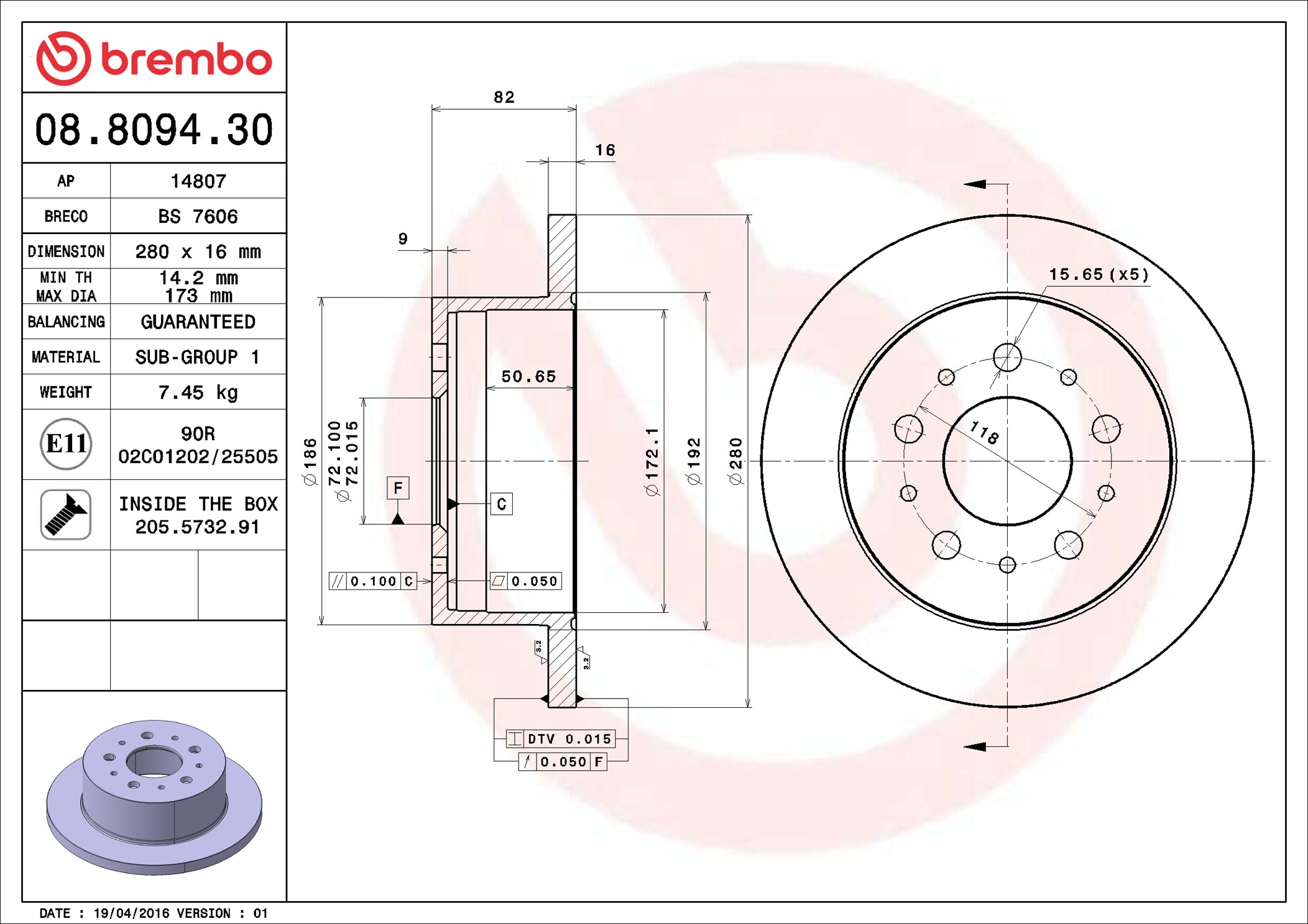 Brembo 08.8094.30
