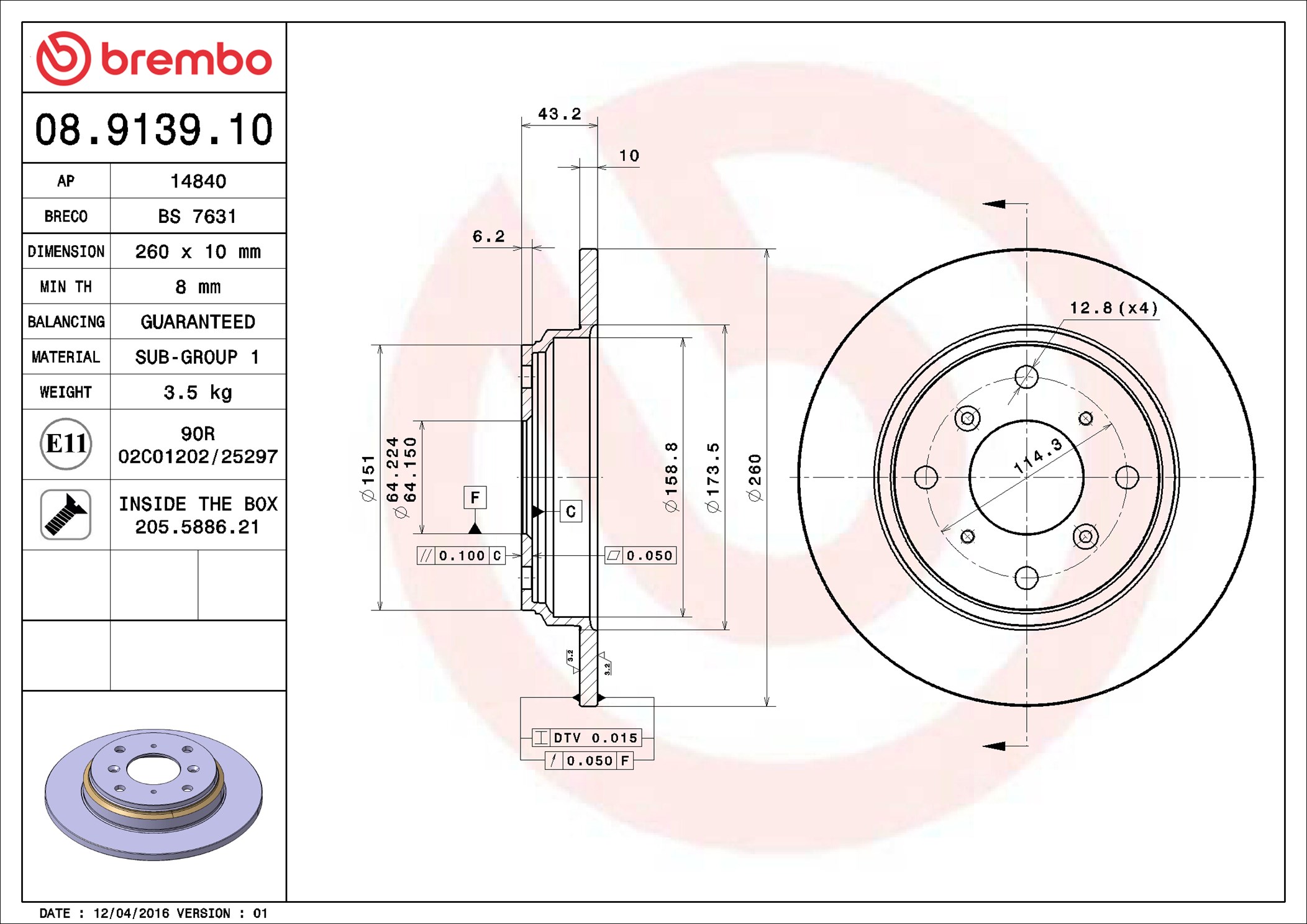 Brembo 08.9139.10