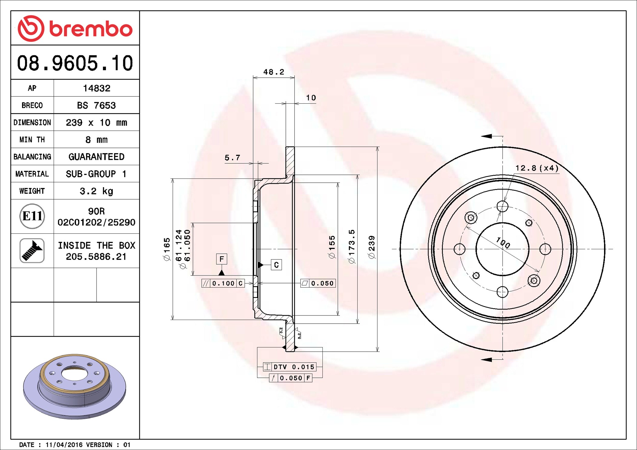 Brembo 08.9605.10