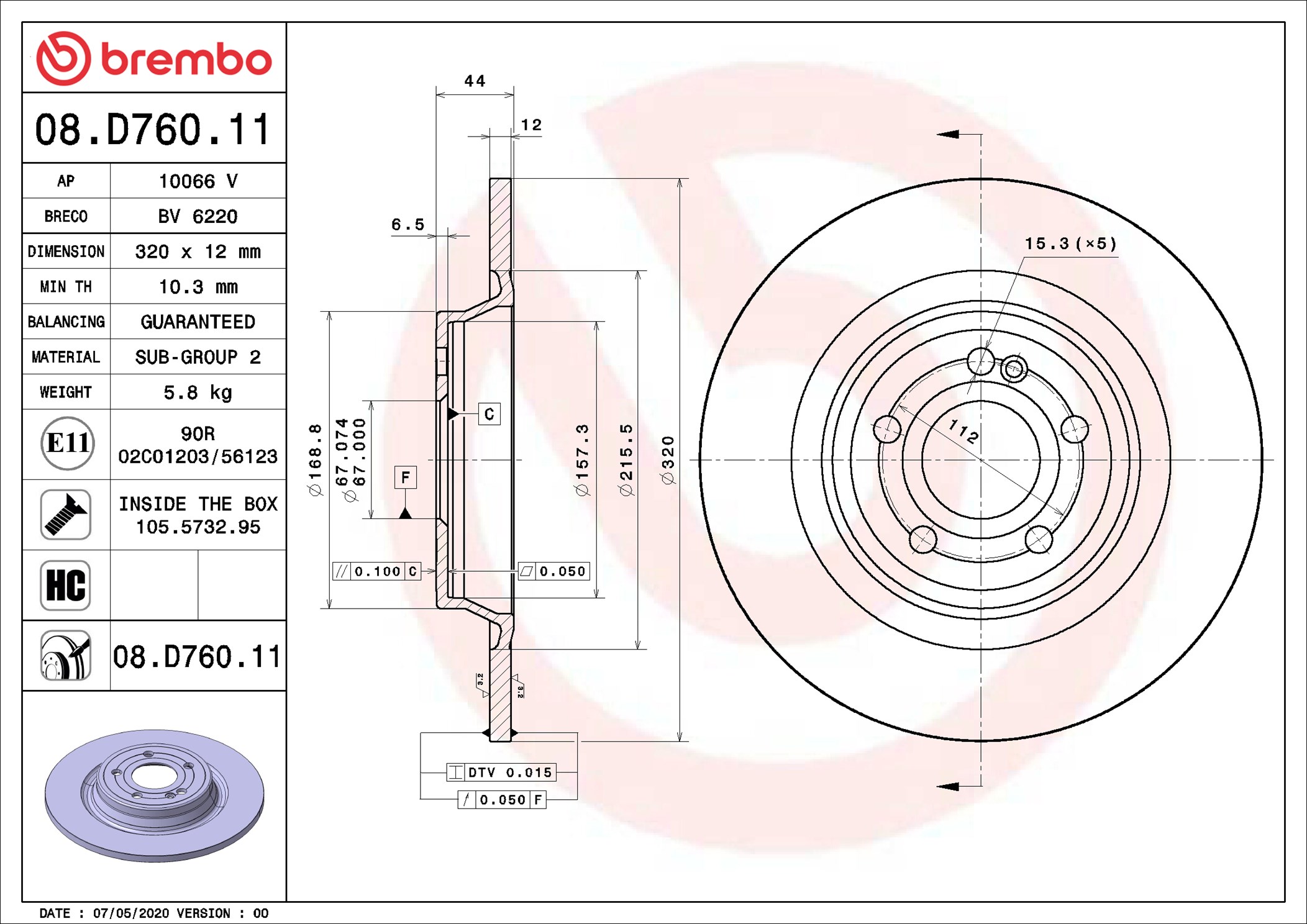 Brembo 08.D760.11