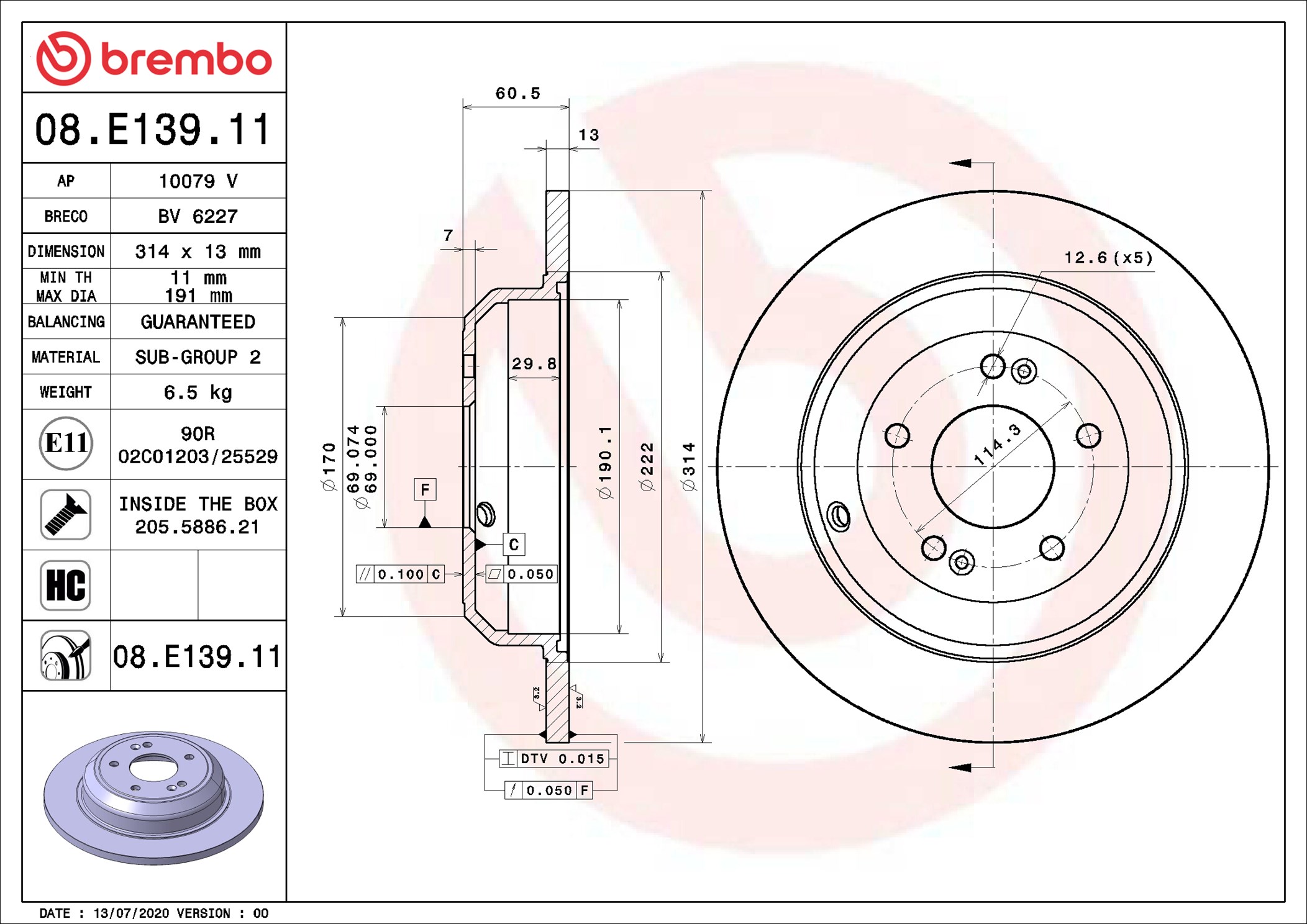 Brembo 08.E139.11