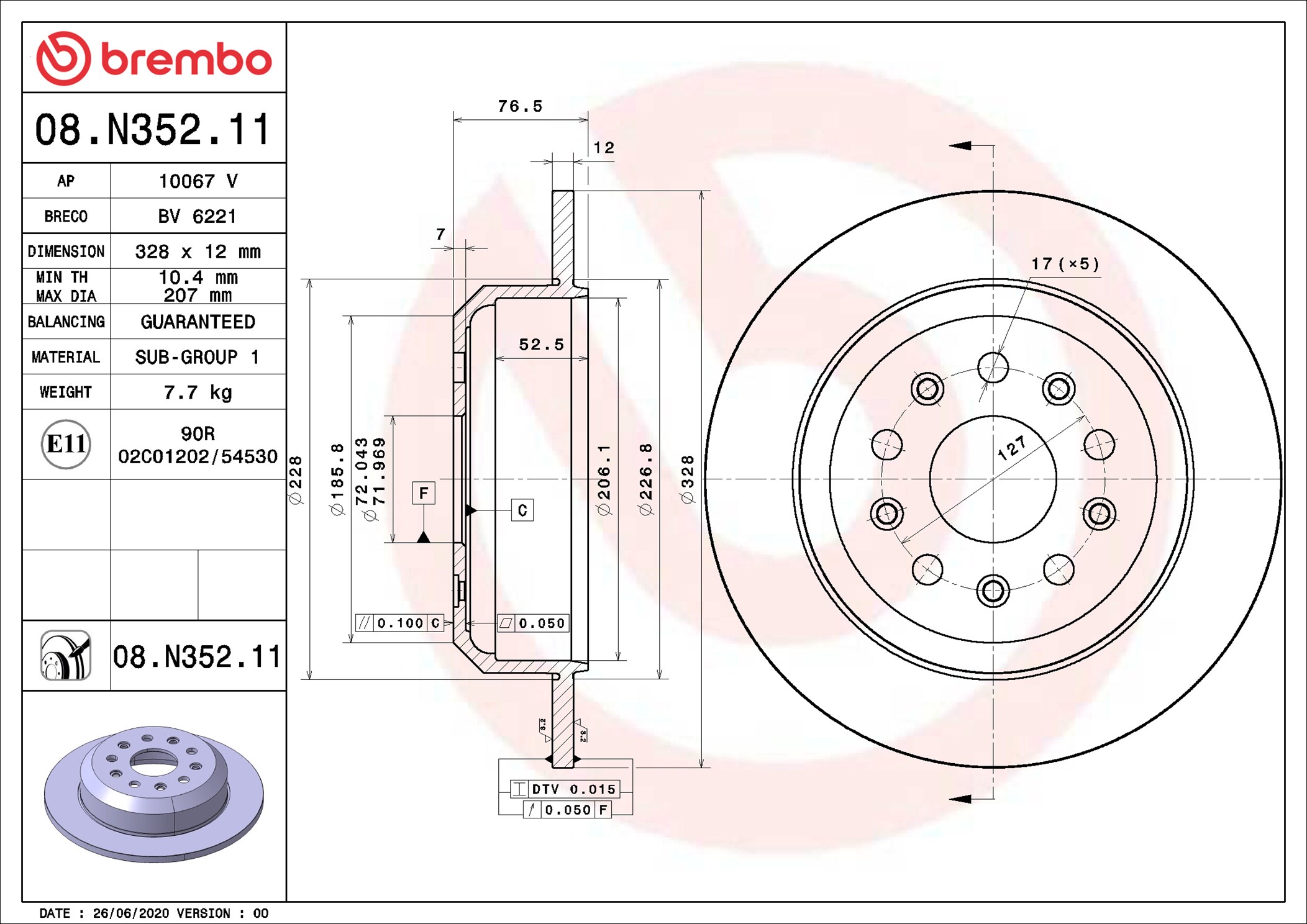 Brembo 08.N352.11